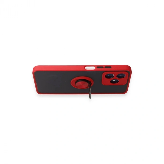 Realme C53 Kılıf Montreal Yüzüklü  Kapak - Kırmızı