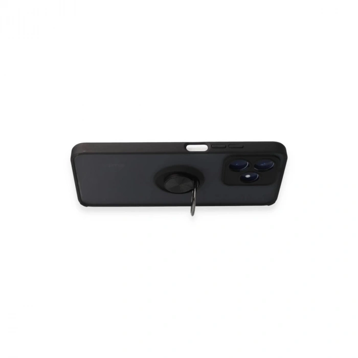 Realme C53 Kılıf Montreal Yüzüklü  Kapak - Siyah