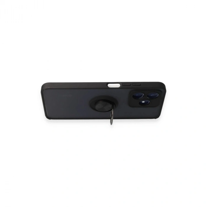 Realme C53 Kılıf Montreal Yüzüklü  Kapak - Siyah