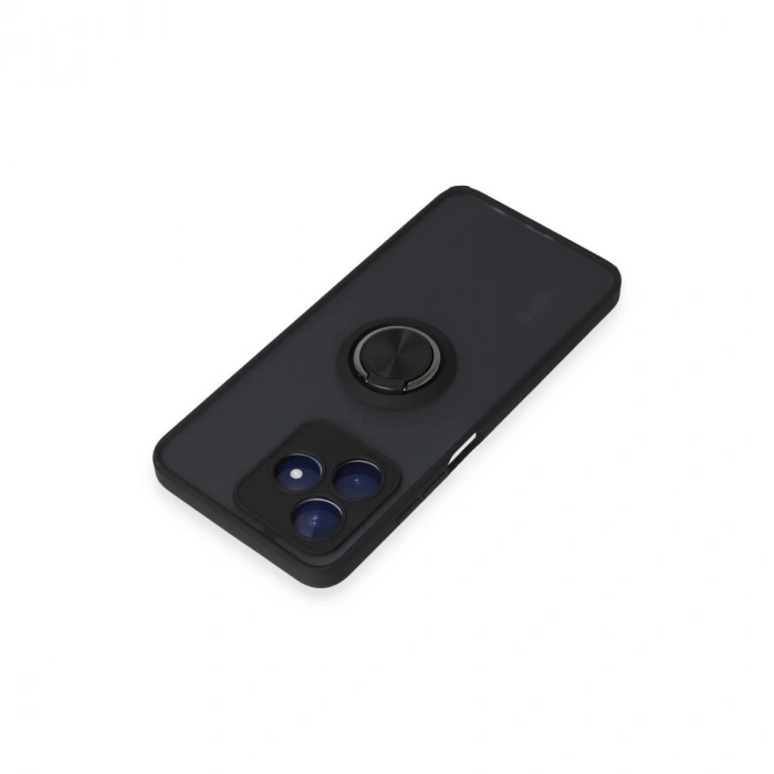 Realme C53 Kılıf Montreal Yüzüklü  Kapak - Siyah