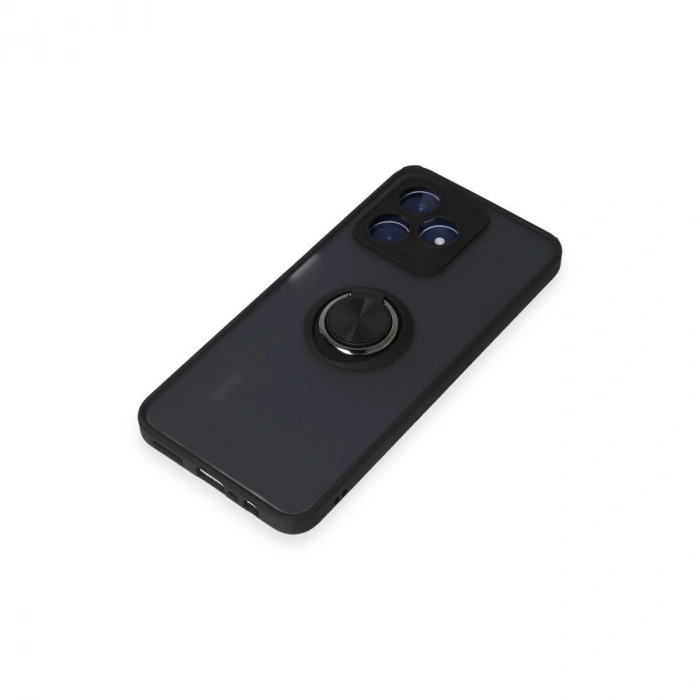 Realme C53 Kılıf Montreal Yüzüklü  Kapak - Siyah
