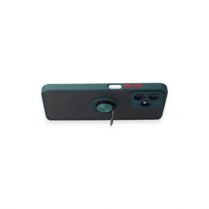 Realme C53 Kılıf Montreal Yüzüklü  Kapak - Yeşil