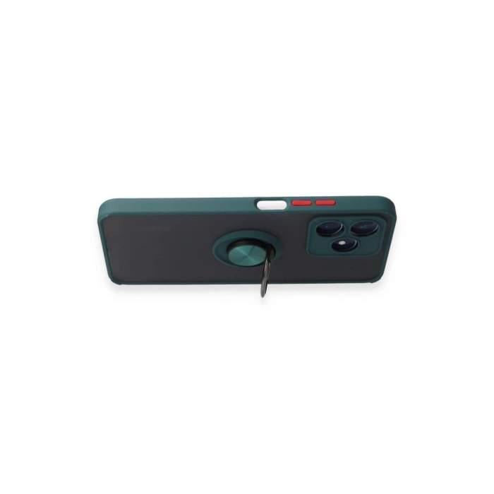 Realme C53 Kılıf Montreal Yüzüklü  Kapak - Yeşil