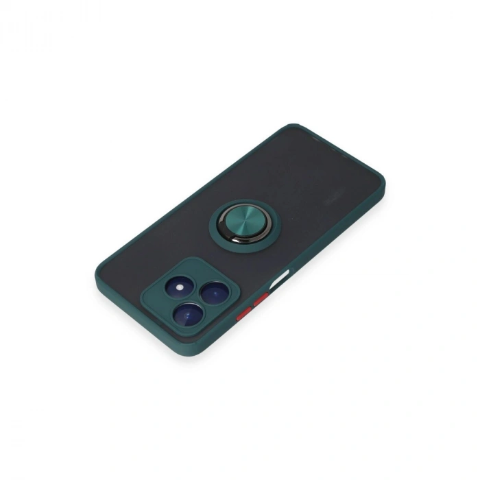 Realme C53 Kılıf Montreal Yüzüklü  Kapak - Yeşil