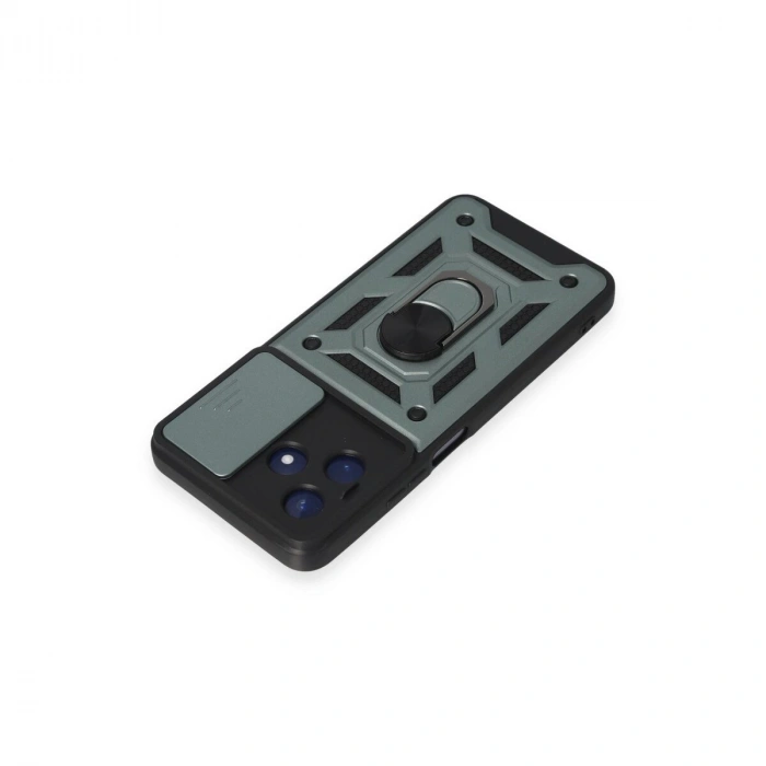 Realme C53 Kılıf Pars Lens Yüzüklü  - Yeşil