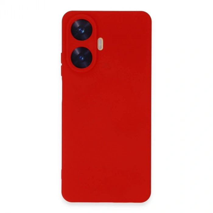 Realme C55 Kılıf Nano İçi Kadife  - Kırmızı