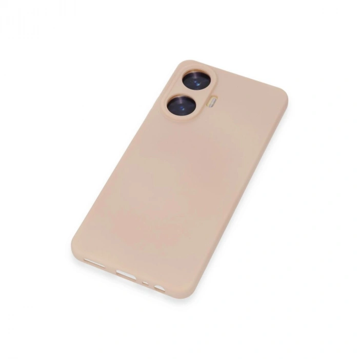 Realme C55 Kılıf Nano İçi Kadife  - Pudra