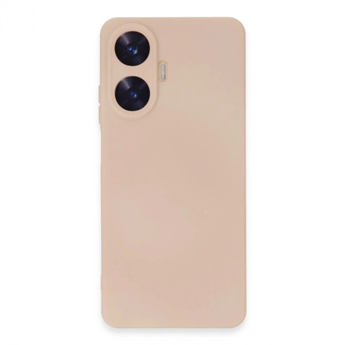 Realme C55 Kılıf Nano İçi Kadife  - Pudra