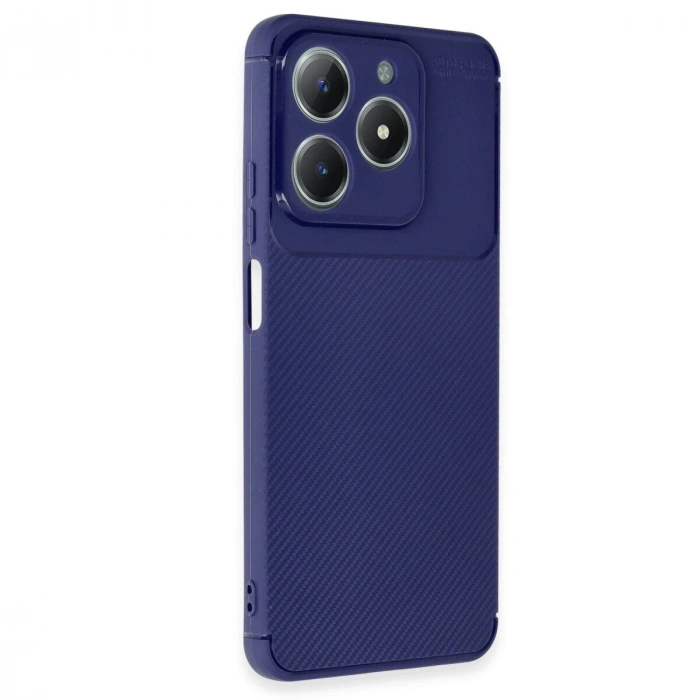 Realme C61 Kılıf Auto Fus Karbon Kapak - Lacivert