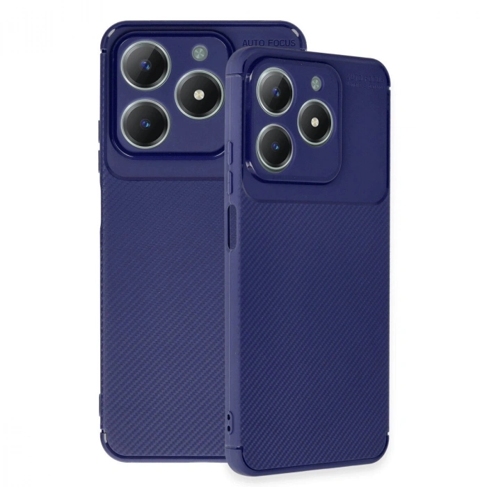 Realme C61 Kılıf Auto Fus Karbon Kapak - Lacivert