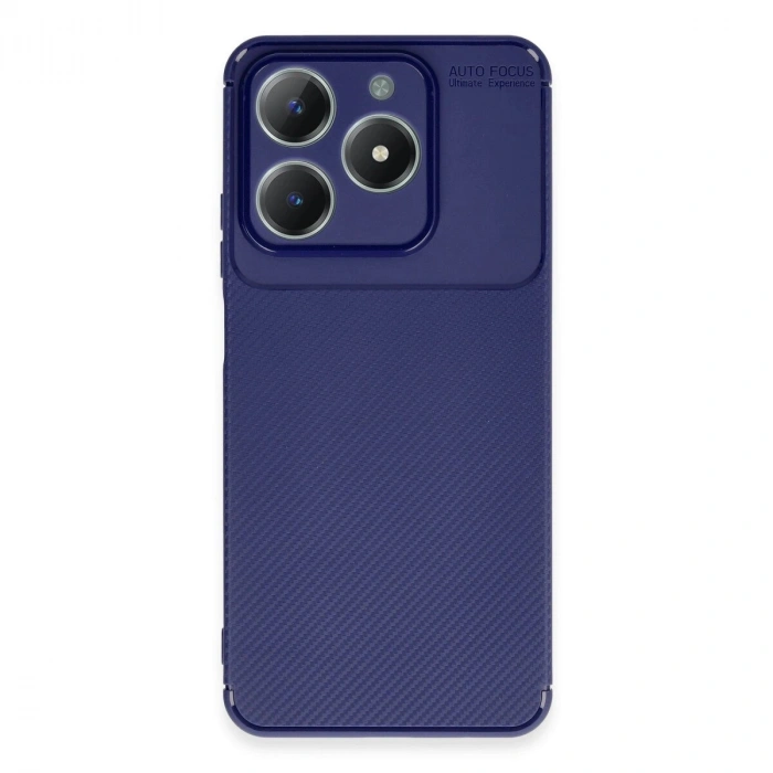 Realme C61 Kılıf Auto Fus Karbon Kapak - Lacivert