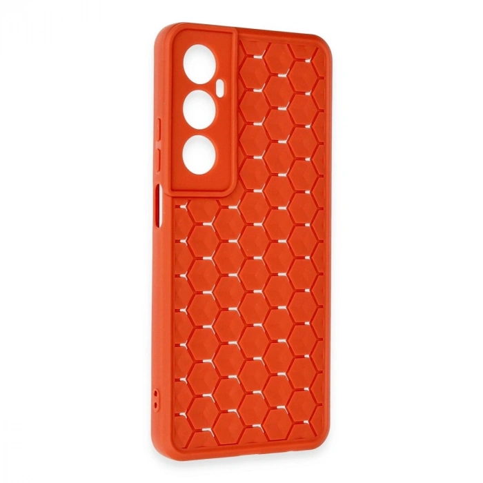 Realme C65 Kılıf Petek  Kapak - Kırmızı
