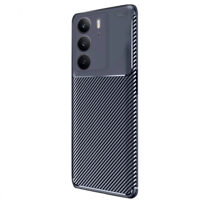 Realme C75 4g Auto Fus Karbon Kapak - Lacivert