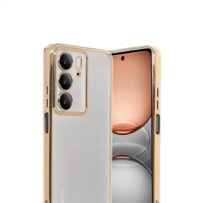 Realme C75 4g Kılıf  Lensli  - Gold