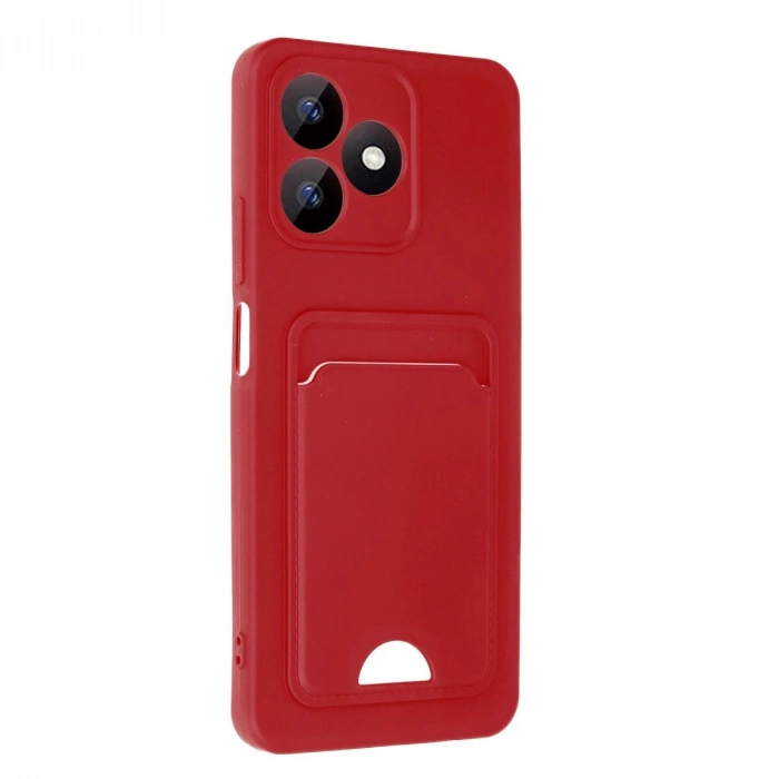 Realme Note 50 4g Kılıf Kelvin Kartvizitli  - Kırmızı
