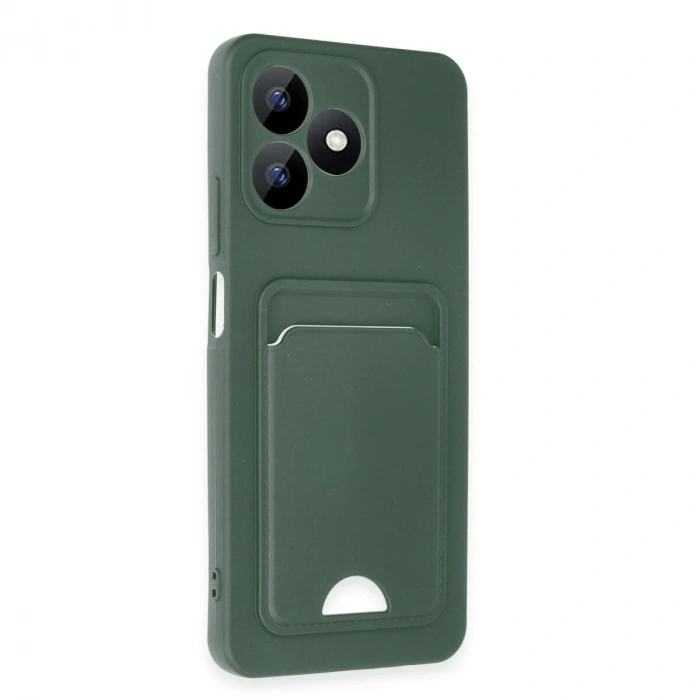 Realme Note 50 4g Kılıf Kelvin Kartvizitli  - Koyu Yeşil