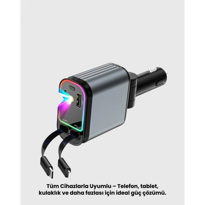 Renault, Peugeot, Citroen, Fiat Araçlar için Hızlı Şarjlı Araç Çakmaklık Adaptörü