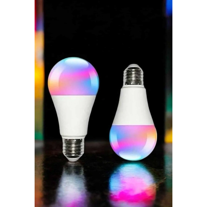 Renk Değiştirebilen RGB Işıklı Led Ampul A+Enerji 10 Watt Led Işık