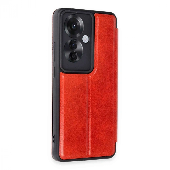 Reno 11f Kılıf Flip Cover - Kırmızı