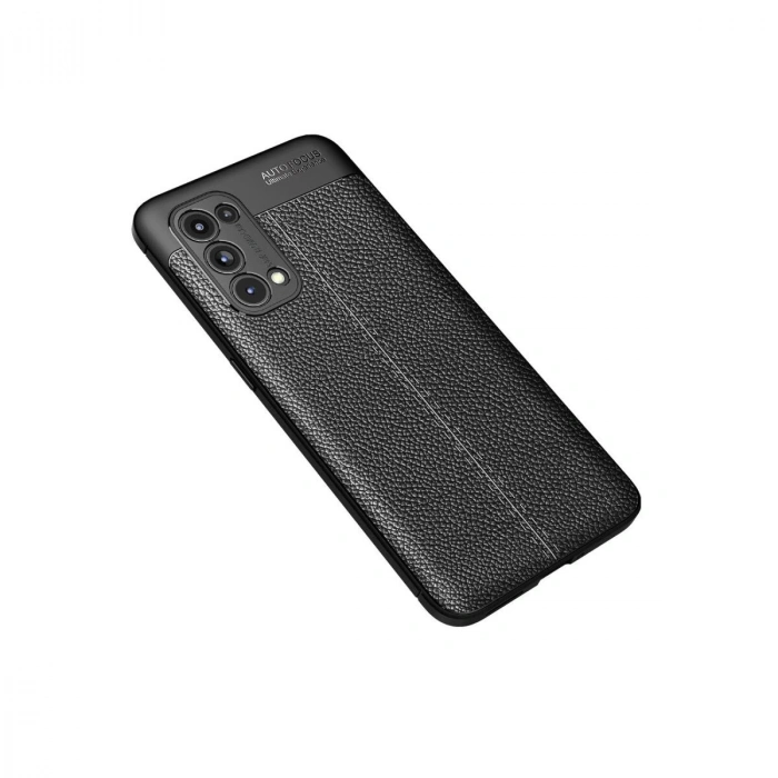 Reno 5 Pro Kılıf Auto Fus Kapak - Siyah