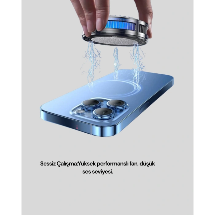 RGB Işıklı Telefon Soğutucu Fan Gaming Cooler Süper Hızlı Soğutma