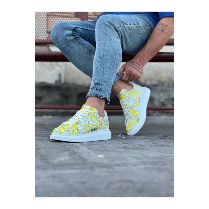 Sarı  Boyalı Erkek Casual Ayakkabı