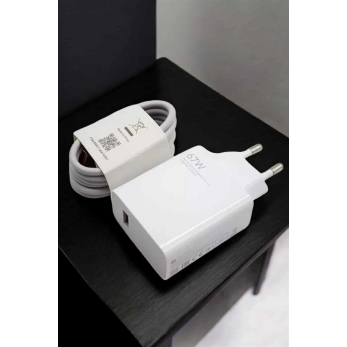 Şarj Aleti 67W Hızlı Şarj Turbo TypeC Uyumlu Şarj Adaptörü Kablosu