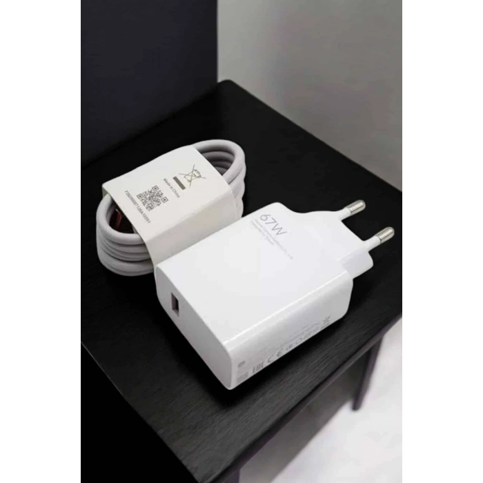 Şarj Aleti 67W Hızlı Şarj Turbo TypeC Uyumlu Şarj Adaptörü Kablosu