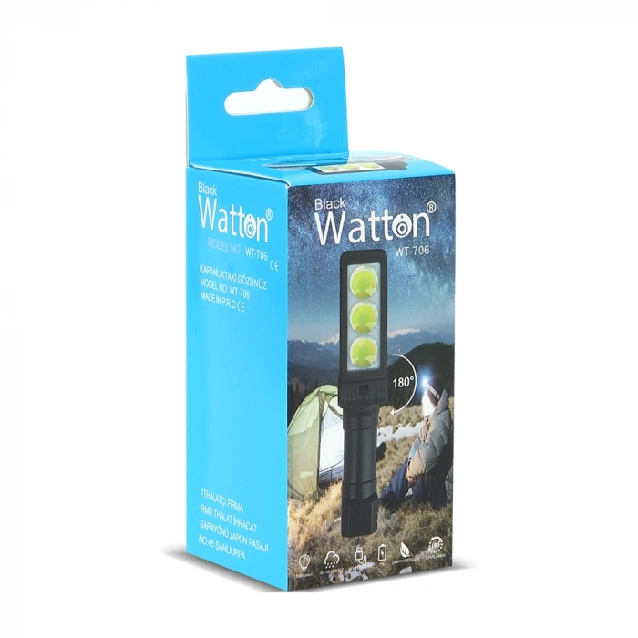 ŞARJLI MIKNATISLI ÇALIŞMA LAMBASI KAFA IŞIĞI WATTON WT-706