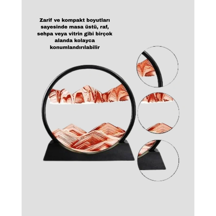Şeffaf Dekoratif Kum Saati – Dayanıklı Gövde, Minimalist Stil, Masa ve Vitrin Aksesuarı