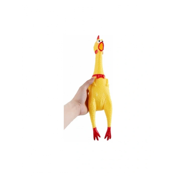 Sesli Horoz Eğlenceli Köpek ve Kediler İçin Sesli Öten Horoz Oyuncak 28 cm