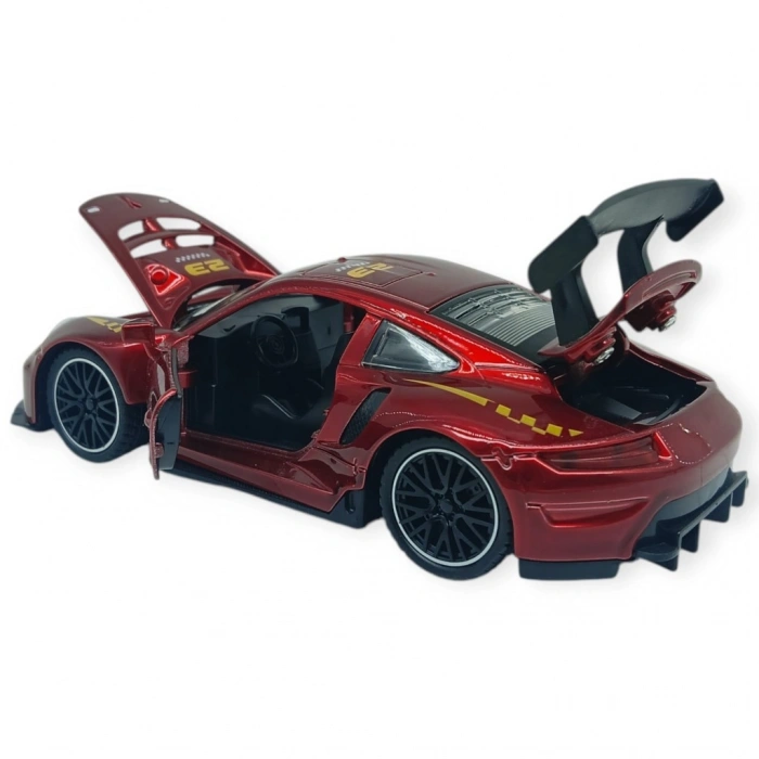 Sesli Işıklı Spor Araba 15 cm - 3291D - Kırmızı - 1 ADET