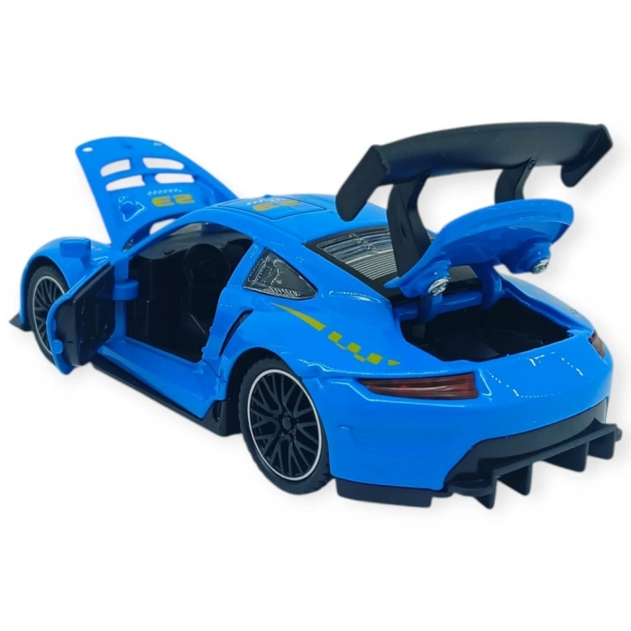 Sesli Işıklı Spor Araba 15 cm - 3291D - Mavi - 1 ADET