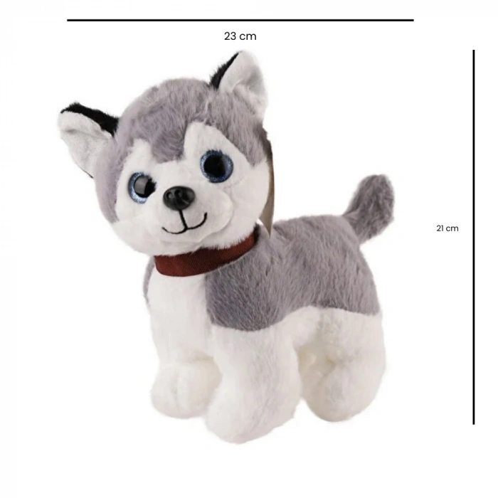 Sesli Peluş Köpek - 2309033 - Gri - 1 ADET