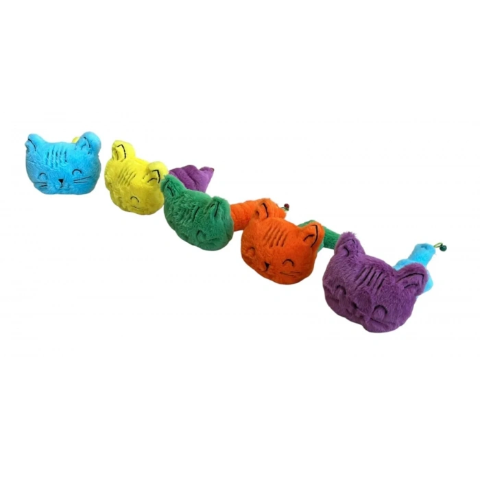 Sesli Peluş Yaylı Mutlu Kedi Köpek Oyuncağı 26 cm Çeşitli Renklerde