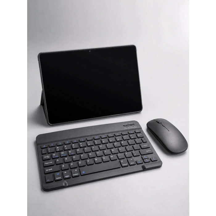 SIM Kartlı Android Tablet Bluetooth Klavye Kablosuz Mouse Geniş Ekran ve Taşınabilir Kullanım Seti
