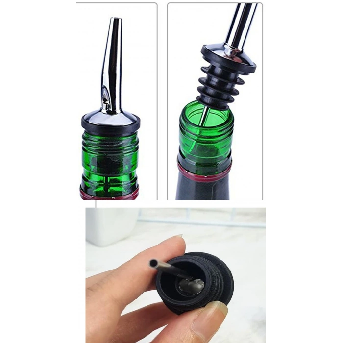 Şişe Ucu Servis Aparatı Damlalık Yağdanlık Şişe Tıpa Sürekli Akışlı Hava Delikli (74)