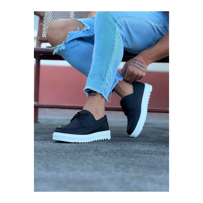 Siyah Erkek Saraclı Casual Ayakkabı