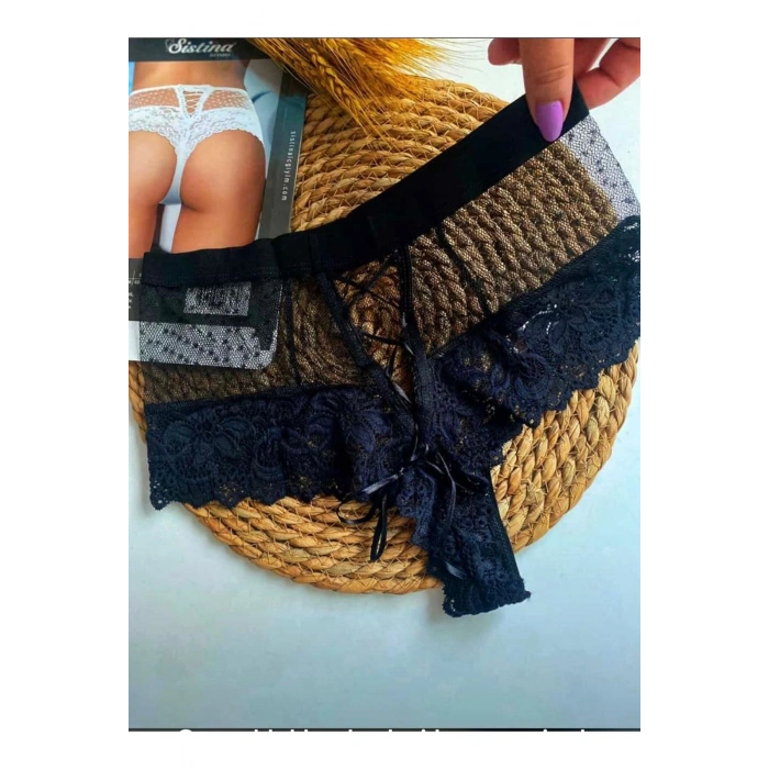 Siyah Kadın Puanlı Külot Marga-K1005