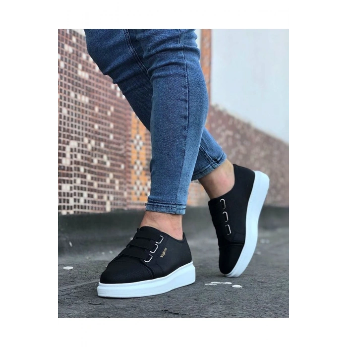 Siyah Kalın Taban Casual Erkek Ayakkabı