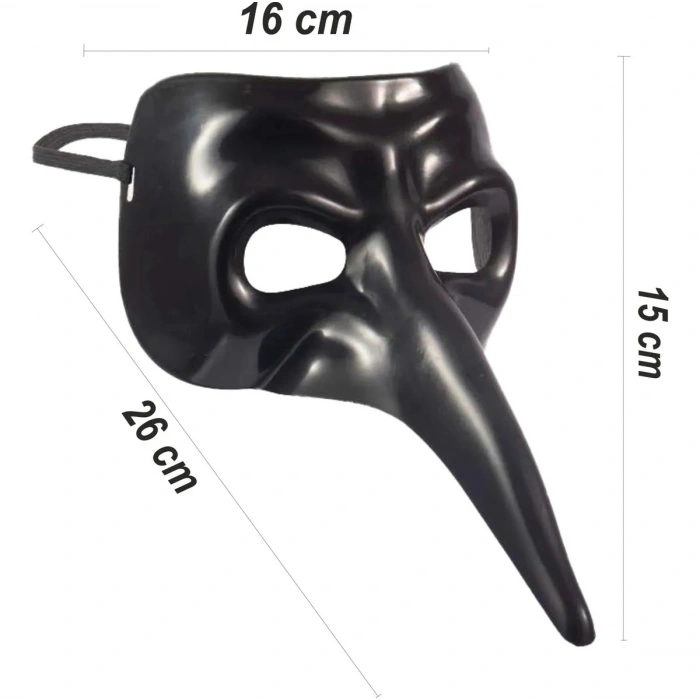 Siyah Uzun B Veba Doktoru Maskesi