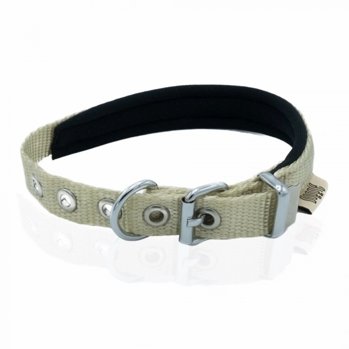 Softlu Köpek Boyun Tasması 1,5 cm x 30 cm Haki