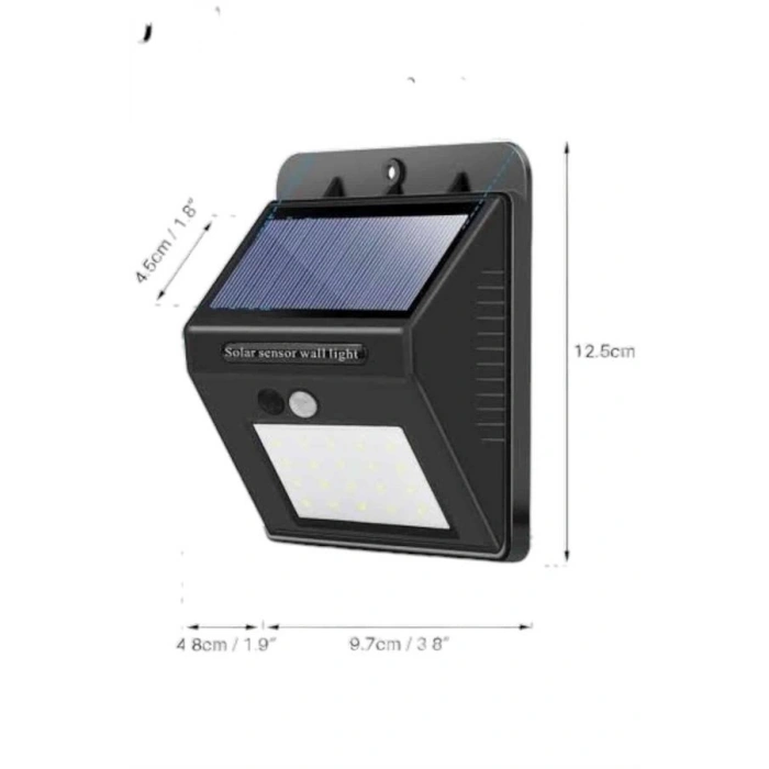 Solar Güneş Enerji Panelli Sensörlü Lamba Enerji Tasarruflu