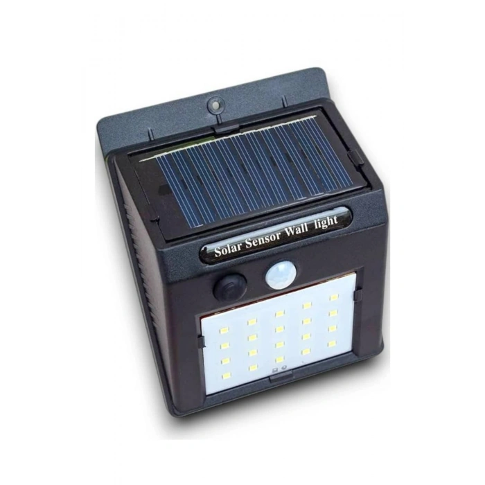 Solar Sensörlü Duvar Lambası Bahçe Lamba 20 Led Işık