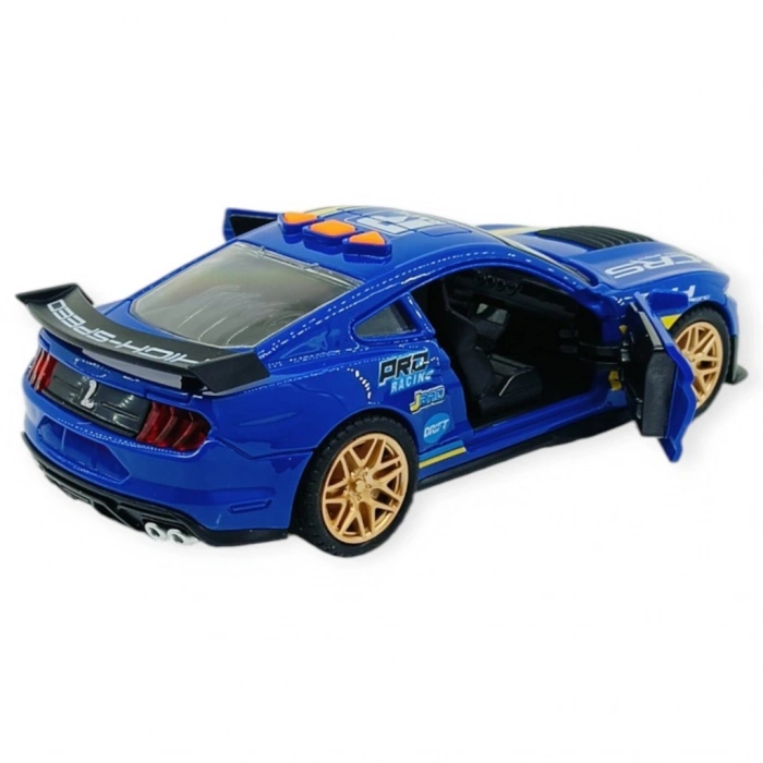 Spor Araba GT-500 Sürtmeli Işıklı Sesli Lacivert Plastik 18cm - 1 ADET