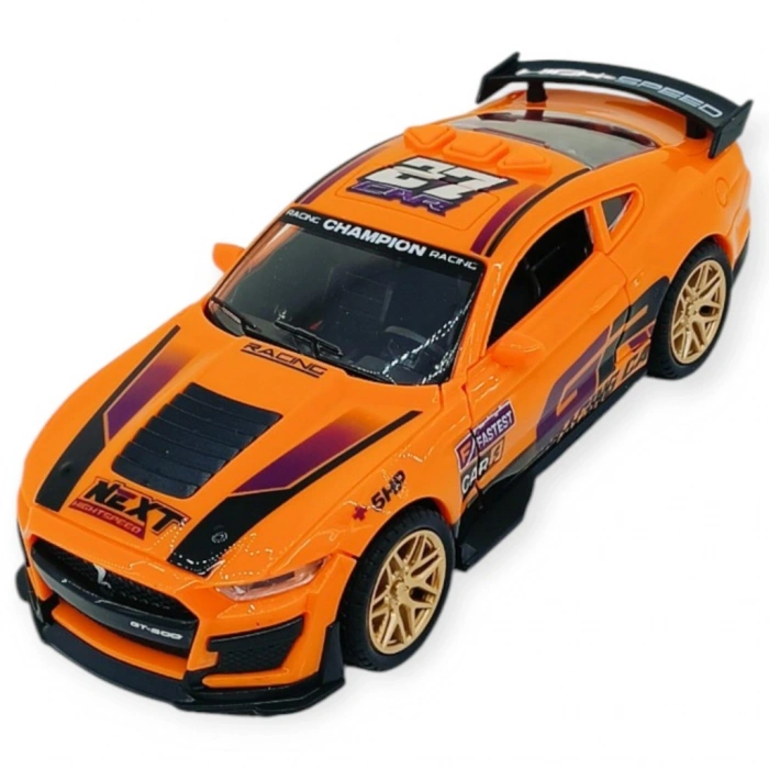 Spor Araba GT-500 Sürtmeli Işıklı Sesli Tcu Plastik 18cm - 1 ADET