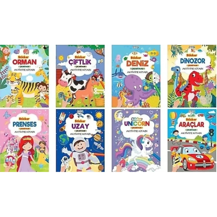 Sticker Aktivite Kitabı 50 Sticker (6 Kitap)