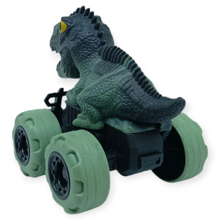 Sürtmeli Dinazor Arabalar  cm - H-20 - Stegosaurus - Yeşil - 1 ADET