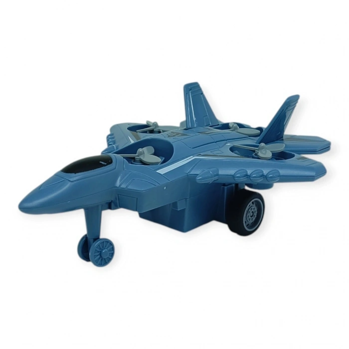 Sürtmeli Döner 4 Pervaneli Uçak - Mavi - 1 ADET