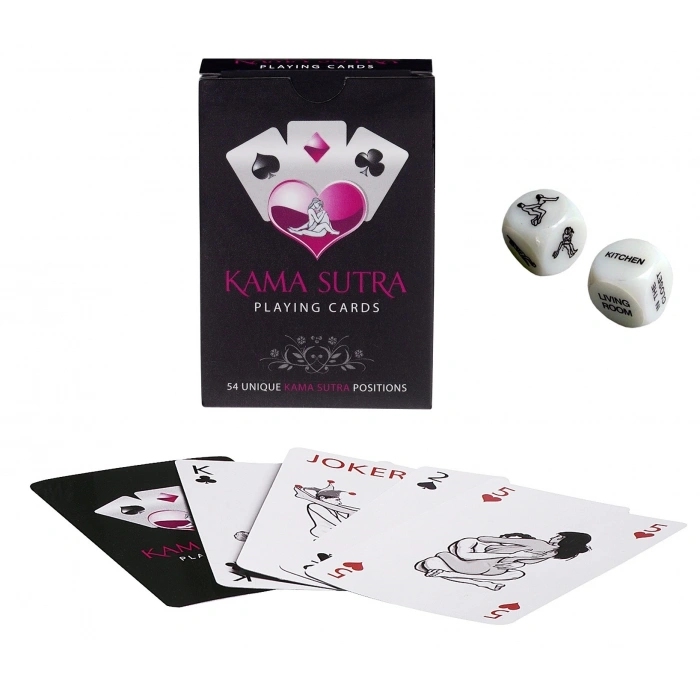 sutra Aşk Seti - Kelepçe - Zar- Kart - Göz Bandı